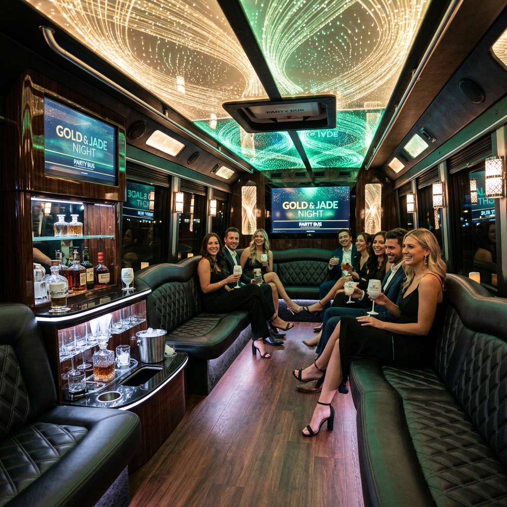Luxury Party Bus - Interior Lounge